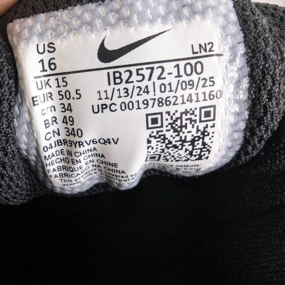 Nike Alpha Menace Strong Football Cleats White Black Men’s Size 16 IB2572-100 main image 7